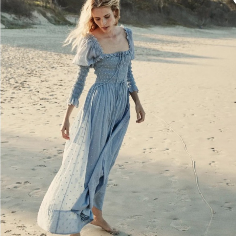 Doen Bijou dress in French Blue- Rare!